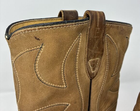 VTG 70s Texas Boot Co Boots, Two Tone Brown Suede & Leather Size 9D, Style 6966 main image 16
